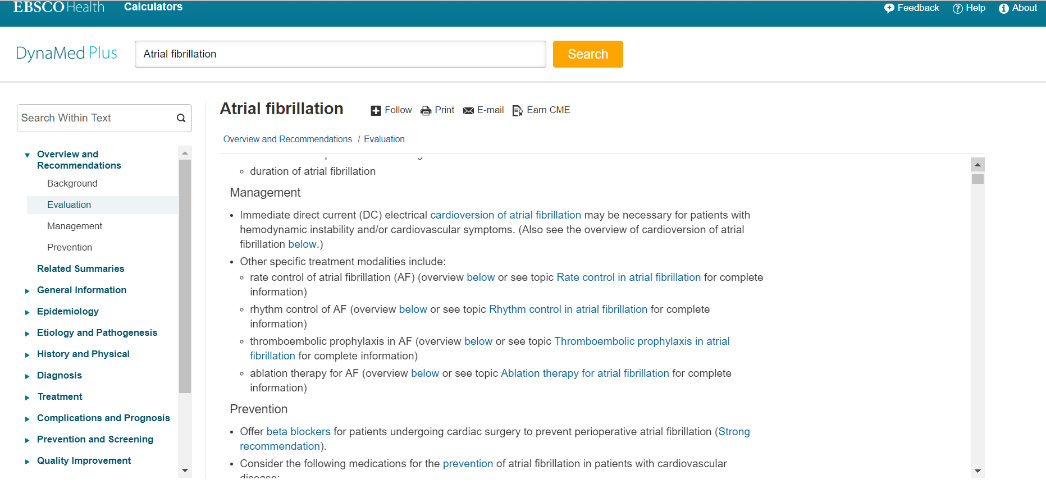Figure 2: Overview and recommendations section