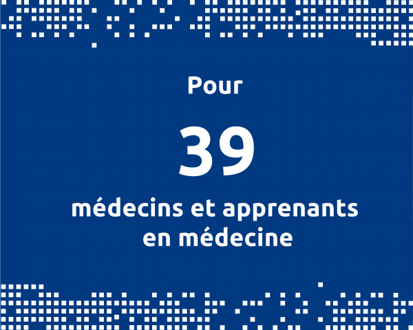 Pour 39 médecins et apprenants en médecine